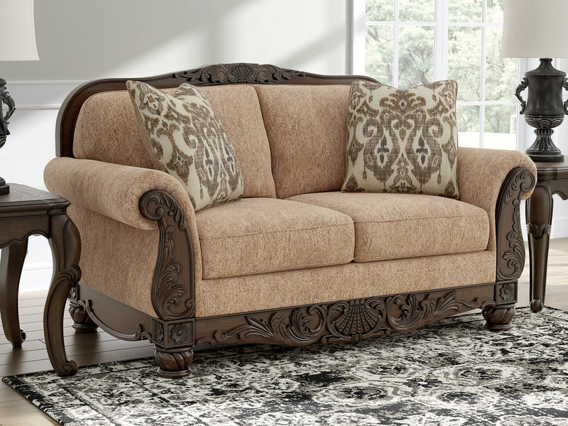 Lavish Furniture Outlet - Ashley Furniture - Chelsworth Living Room - Loveseat / Golden - PC5790535