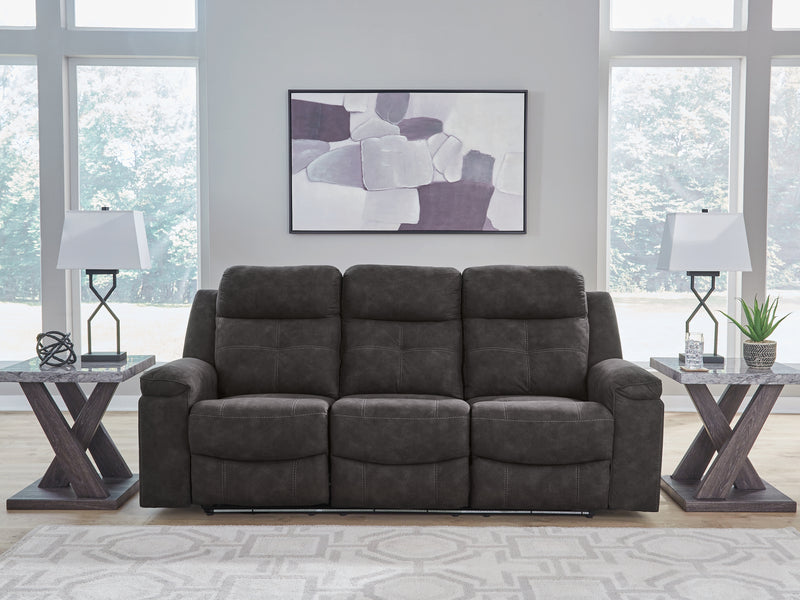 Lavish Furniture Outlet - Ashley Furniture - Brysonview Living Room - Reclining Sofa / Charcoal - 6360588