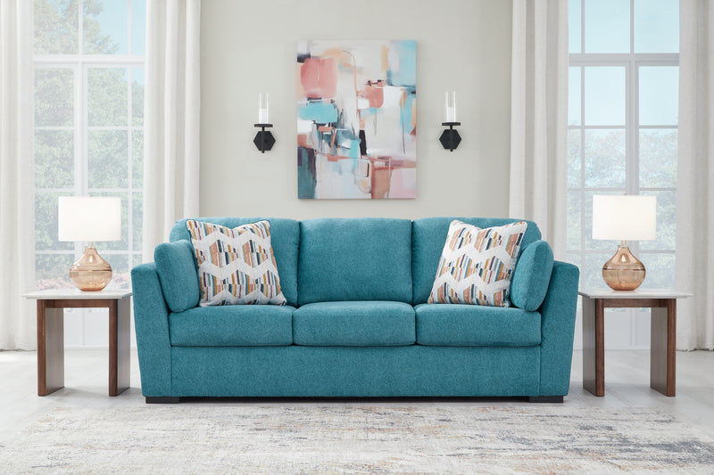 Lavish Furniture Outlet - Ashley Furniture - Keerwick Living Room - Sofa / Teal - 6750738