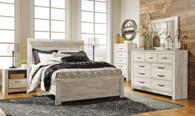 Lavish Furniture Outlet - Ashley Furniture - Bellaby Bedroom - Queen Panel Bed / Whitewash - B331B2