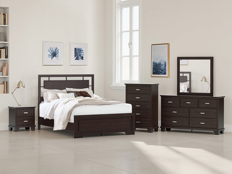 Lavish Furniture Outlet - Ashley Furniture - Covetown Bedroom - Queen Panel Bed / Dark Brown - B441B6
