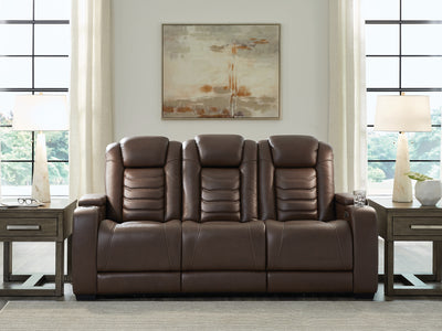 Lavish Furniture Outlet - Ashley Furniture - High Impact Living Room - PWR REC Sofa with ADJ Headrest / Tobacco - U1060115