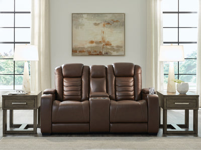 Lavish Furniture Outlet - Ashley Furniture - High Impact Living Room - PWR REC Loveseat/CON/ADJ HDRST / Tobacco - U1060118