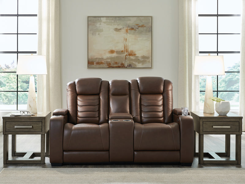 Lavish Furniture Outlet - Ashley Furniture - High Impact Living Room - PWR REC Loveseat/CON/ADJ HDRST / Tobacco - U1060118