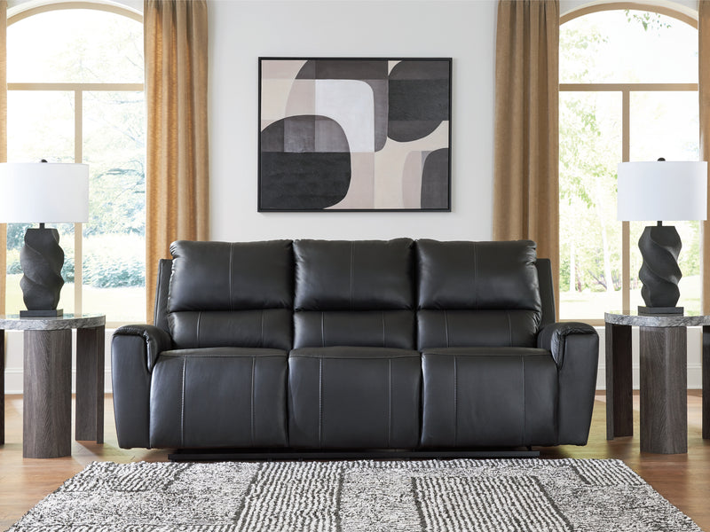 Lavish Furniture Outlet - Ashley Furniture - Glossmore Living Room - Reclining Sofa / Black - PCU1170088
