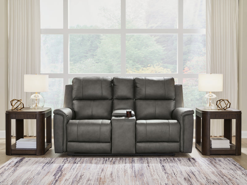 Lavish Furniture Outlet - Ashley Furniture - Bleckley Living Room - PWR REC Loveseat/CON/ADJ HDRST / Anchor - PCU1200018